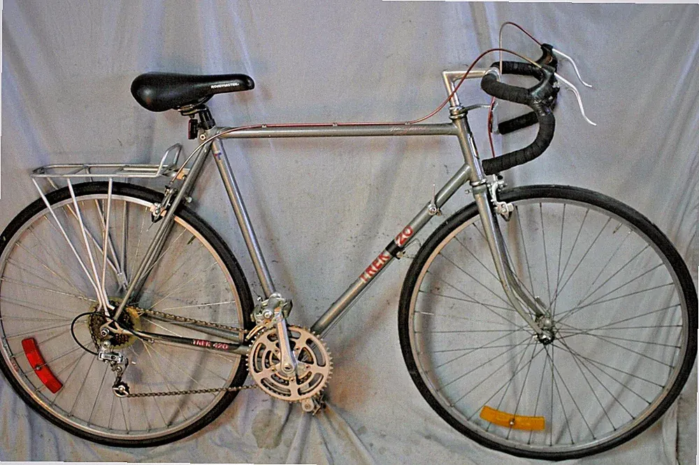 1986 Trek 420 Touring Road Bike 58cm Large Lugged Chromoly Steel US Made Suntour