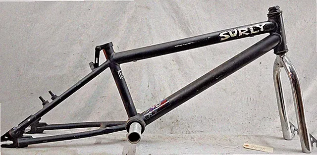 2000's Kink Graffix BMX Bike Frame 11" Black Chromoly New-School Retro Freestyle