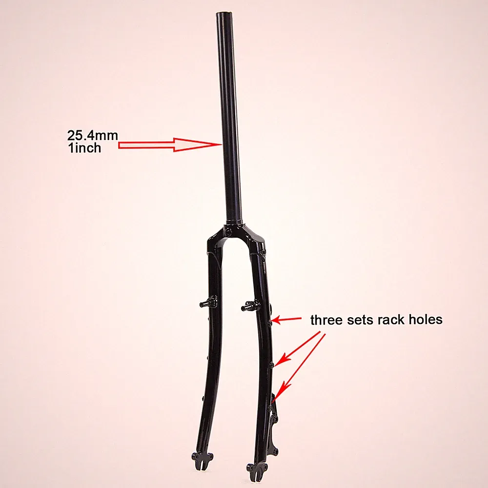 26er Chromoly Steel Touring Bike Fork 1er V Brake Threadless Road Bicycle Forks