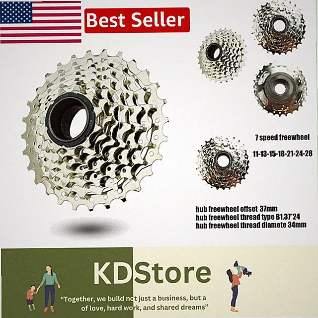 7-Speed Freewheel for E-Bikes - Ultimate Chromoly Steel Durability, 11-34T