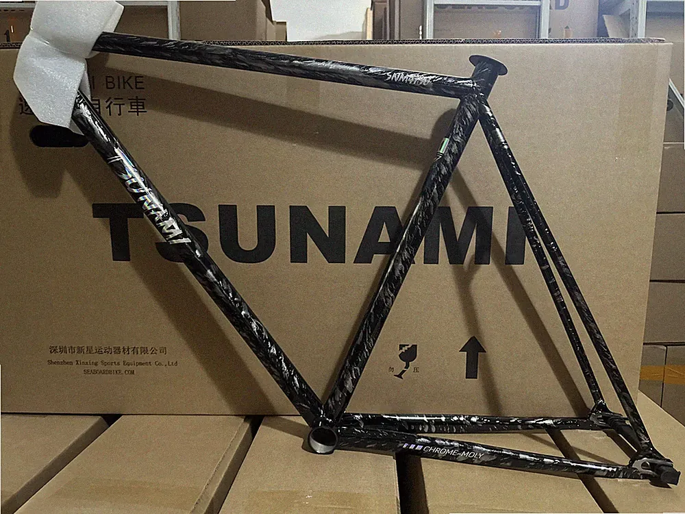 700C Fixed Gear Bicycle Frameset 50/52/55cm Chromoly Steel Race Track Bike Frame