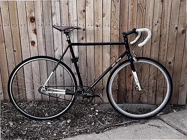 All-City Black/White Single Speed Bike 58cm Steel Frame