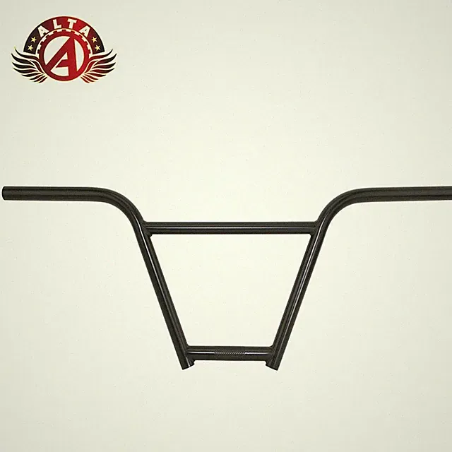 ALTA Chromoly 750 Freestyle High-Rise BMX Handlebar 8 1/4” Rise Black 22.2mm.