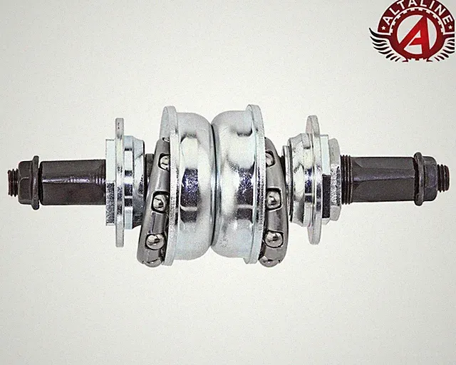 AltaLine Bicycle Conversion Kit Crank Bike Bottom Bracket Kit Black or Chrome.