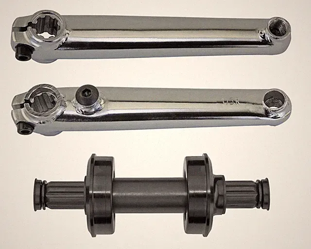 Bicycle 3PC CR-MO Crank Set 175mm USA/BB 8t BMX MTB Bike Chrome BMX Bike