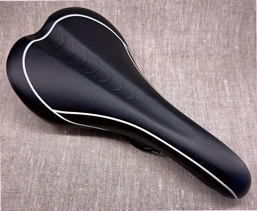 Bicycle Saddle CR-MO Chromoly Rails Black Performance Comfort Bike Seat