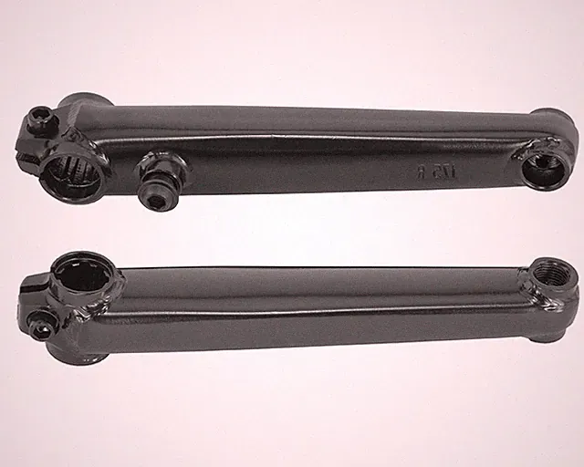 BMX Bicycle Cro-Mo Crank Arm Set 170mm 19mm 8-Spline 3 Piece Crank Arms Black.