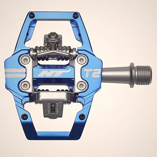 HT T2 Dual Sided Clipless Pedals - CNC Machined Aluminum, Sealed Bearings