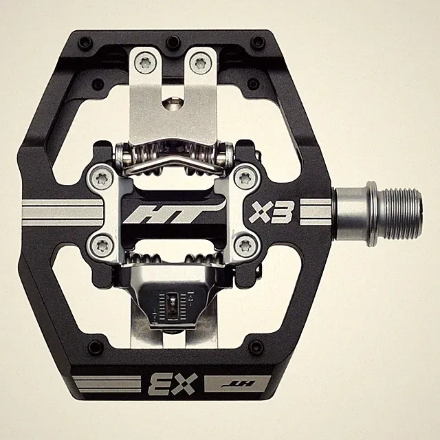 HT X3 Dual Sided Clipless Platform Pedals - CNC Machined Aluminum, Chromoly
