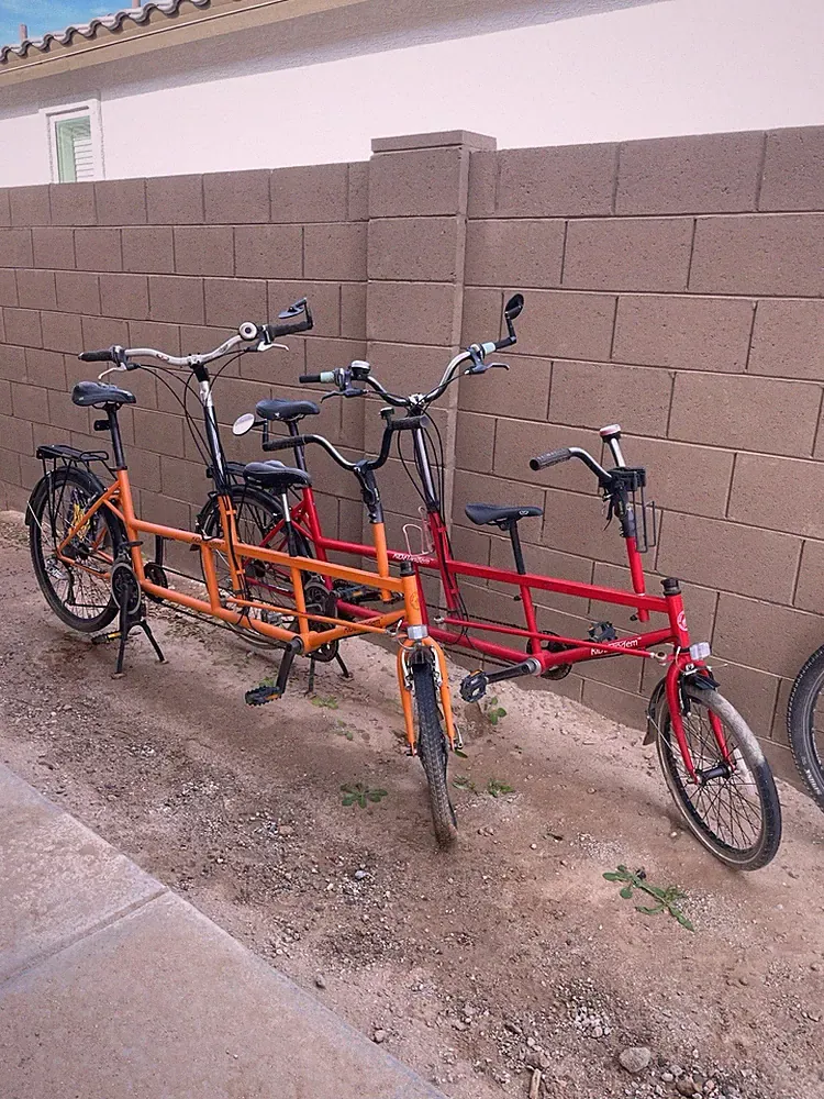 ‘Kidz Tandem’ Bicycle Orange: Rear Steering Child Sits Front Modular Bike Kids