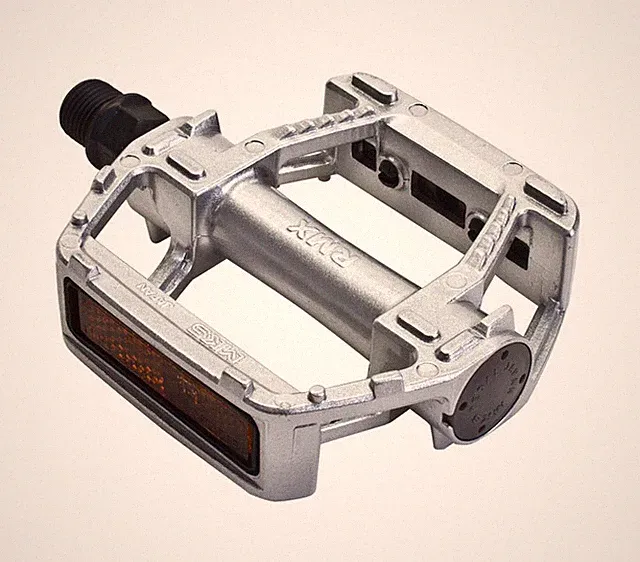 MKS BMX bicycle platform pedals (RMX) - 9/16" - SILVER *MADE IN JAPAN*