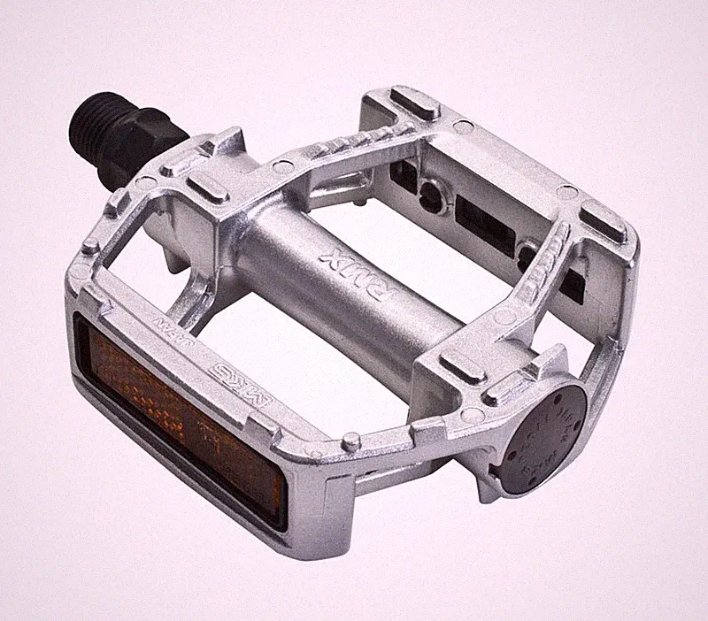 MKS BMX bicycle platform pedals (RMX) - 9/16" - SILVER *MADE IN JAPAN*