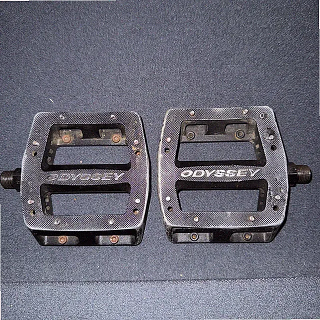 Odyssey Platform Pedals 1/2" Chromoly Axle - Black Preowned. Bike BMX pedals