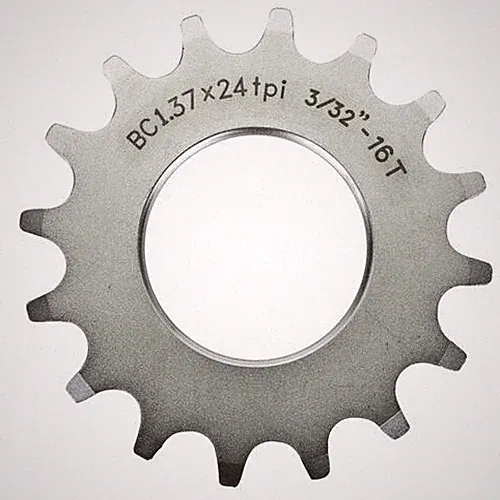 Origin8 Bicycle Track Cog 16T x 3/32 Fixed Gear Silver CNC Chromoly Urban Bike