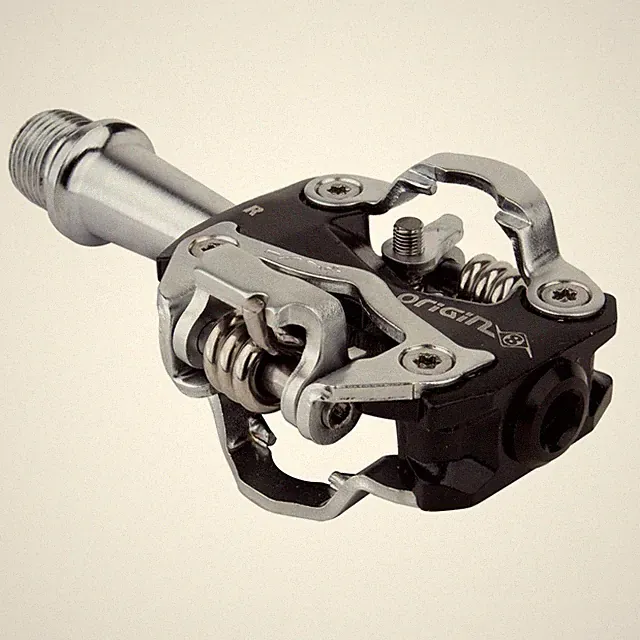 Origin8 Mountain Double Clipless SPD Pedals 9/16" Chromoly Spindle Gloss Black