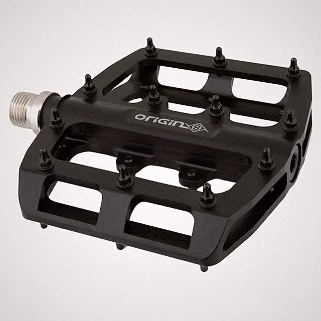 Origin8 Rascal Platform Pedals 9/16" Concave Aluminum Body Removable Pins Black