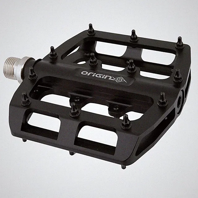 Origin8 Rascal Platform Pedals 9/16" Concave Aluminum Body Removable Pins Black