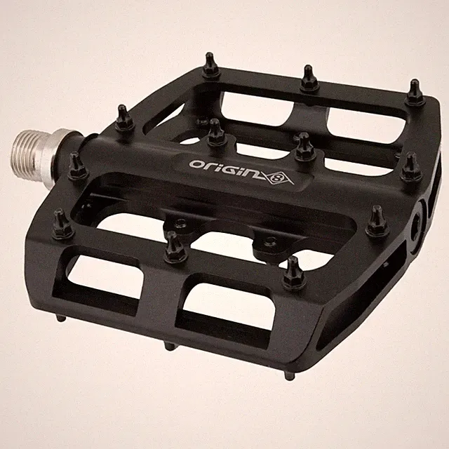 Origin8 Rascal Platform Pedals 9/16" Concave Aluminum Body Removable Pins Black