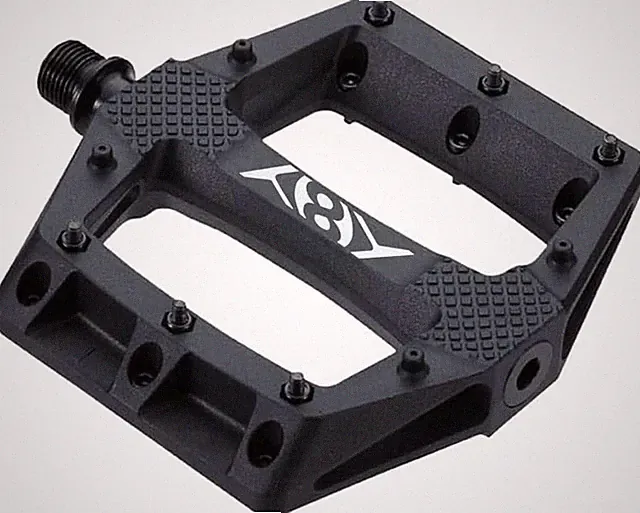 Origin8 Strapd Platform Pedal 9/16" Chromoly Axle Concave Composite Body Black