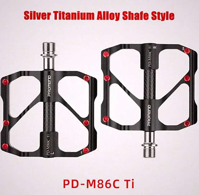 PROMEND Ultralight Carbon Titanium Bicycle Pedal MTB Road Bike Pedal 3 Bearings