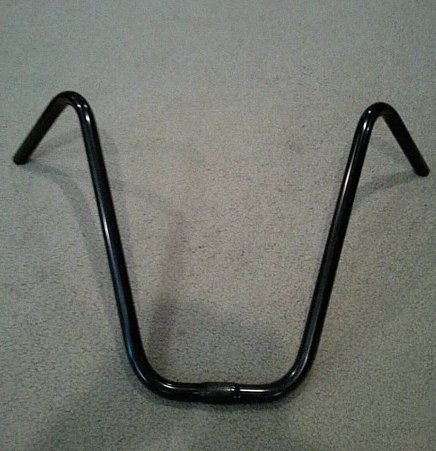 QUALITY BLACK APE V BICYCLE HANDLE BARS 16" (25.4mm)