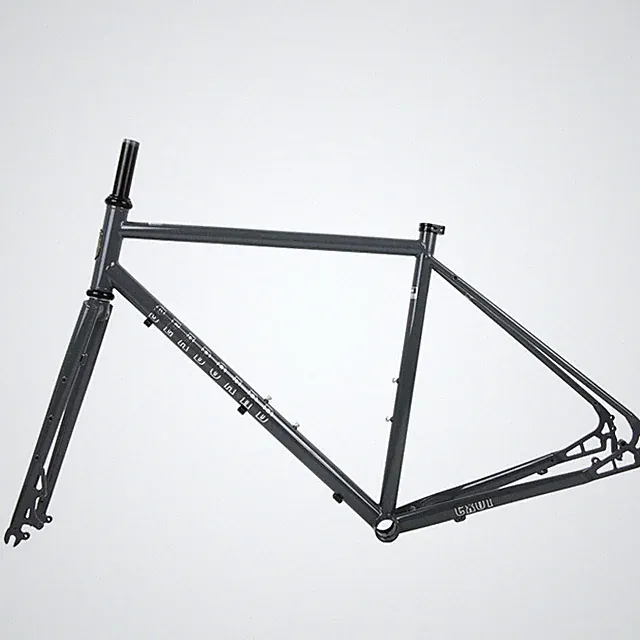 Road Bike Disc Brake Steel Frame Flat Handle Curved Handle Gravel Off-Road Frame