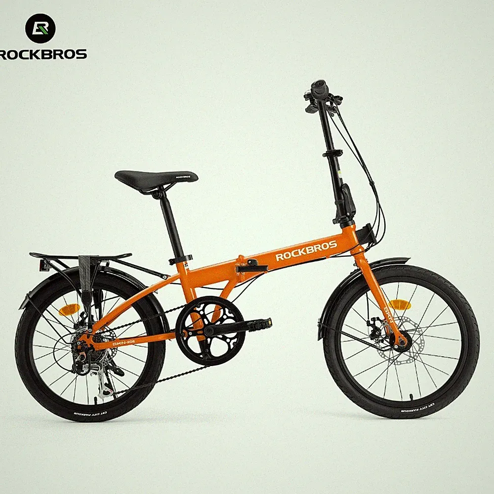 ROCKBROS SKN 20"7-Speed Folding City Bike Steel Frame with Rear Rack Commuter