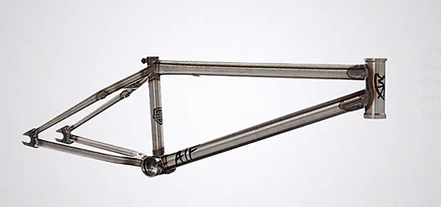 S&M ATF FRAME GLOSS CLEAR RAW 20.75 20 INCH BMX BIKE 20.75" BIKES BTM NEW COAT