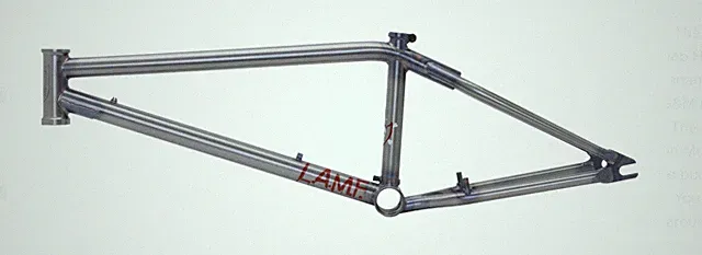S&M LAMF JASON BALLS FRAME PEARL CLEAR RAW 21.5 BMX BIKE BIKES 20" 21.5" BTM