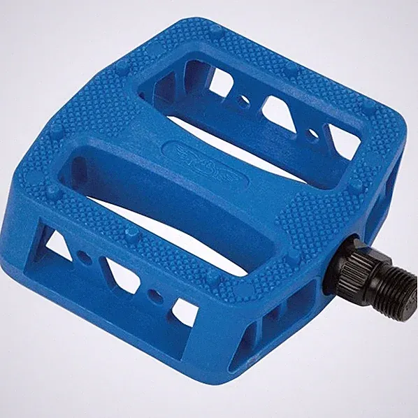 SE Bikes 12 O-Clock Nylon BMX Platform Pedals 9/16" Chomoly Spindle in Blue