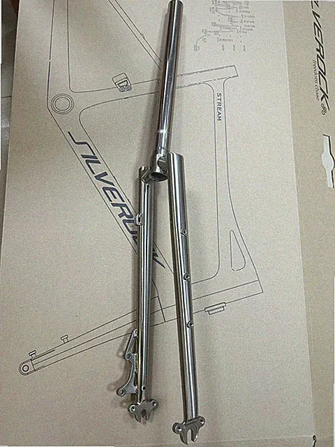 Steel Forks Road Gravel Bike 700C 29er Disc Brake Offset 45mm Chrome Fork