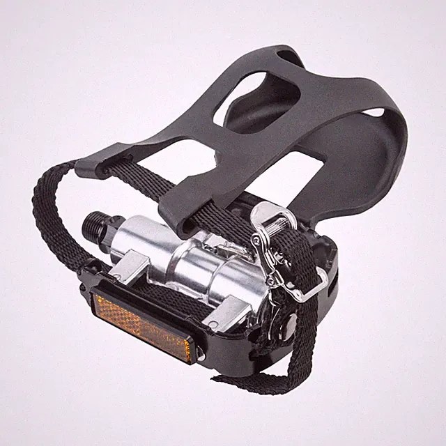 Sunlite Training Bike Pedals 9/16 Dual Sided SPD & Toe Clip Compatible w/Cleats