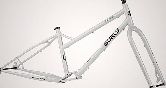 Surly Moonlander Fat Tire Bike Frameset - 24" Steel Lunar Dust Gray X-Large