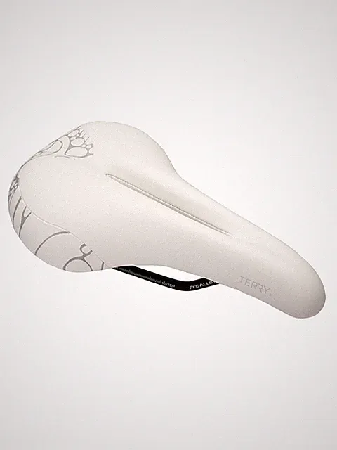 Terry Women's Butterfly Cromoly Bike Seat, Comfortable Center Cutaway (WHITE)