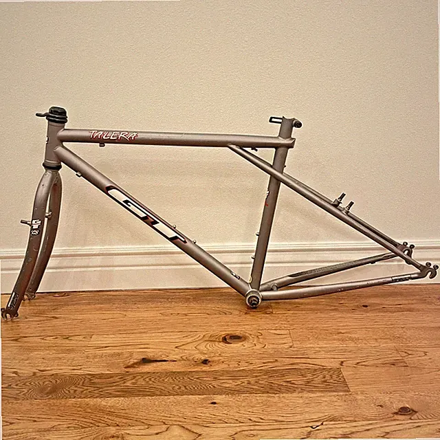 Vintage GT Talera 16” Matte Gray Mountain Bike Frame Fork Triple Triangle CrMo