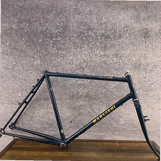 Vintage Maruishi Mountain Frame Set Lugged 26 Wheel Cafe Cruiser Dents Bent Fork