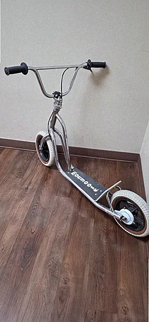 Vtg 1980’s Mongoose BMX Mini-Scoot Chrome Scooter Chrome With Drum Brakes