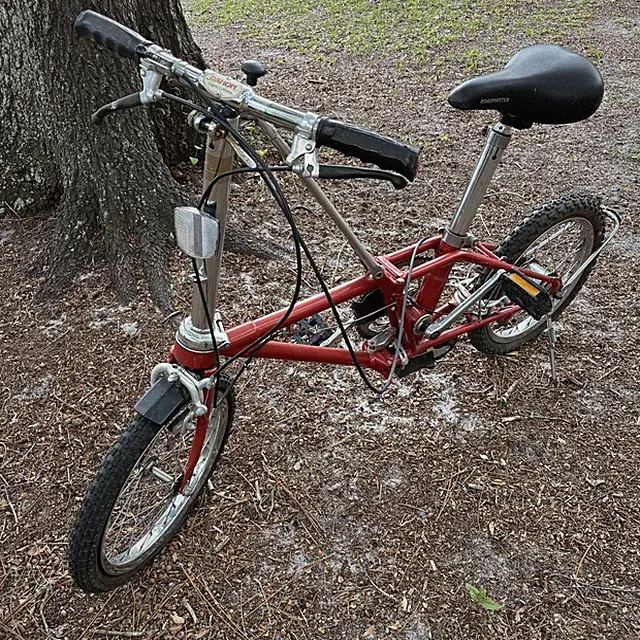 Vtg Dahon Folding Bike Camping Work Trunk Classic Compact Ted Lasso Red 80s 90s