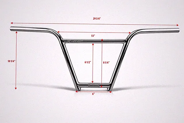 XTENDO Old-School 4-Piece BMX Chromoly Freestyle Bars 22.2mm Handlebar Clamp.